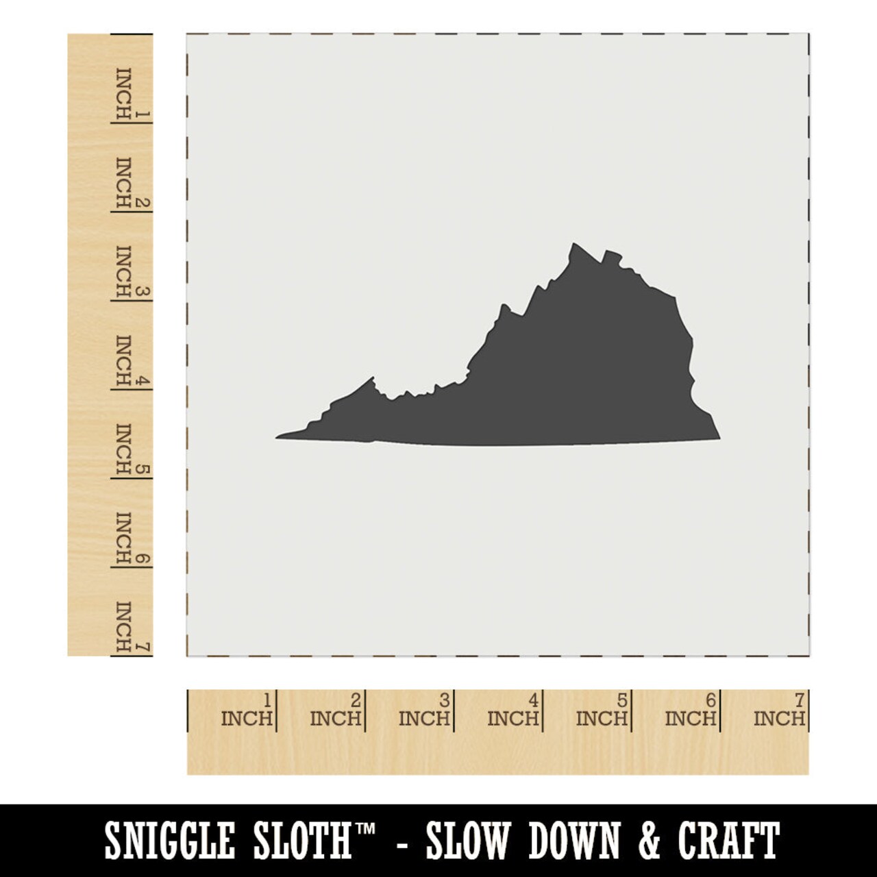 Virginia State Silhouette Wall Cookie DIY Craft Reusable Stencil